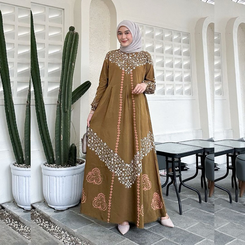 CUCI GUDANG BESTPROMO Gamis twill gamis twill ori pekalongan gamis cap rayon premium candi mekar