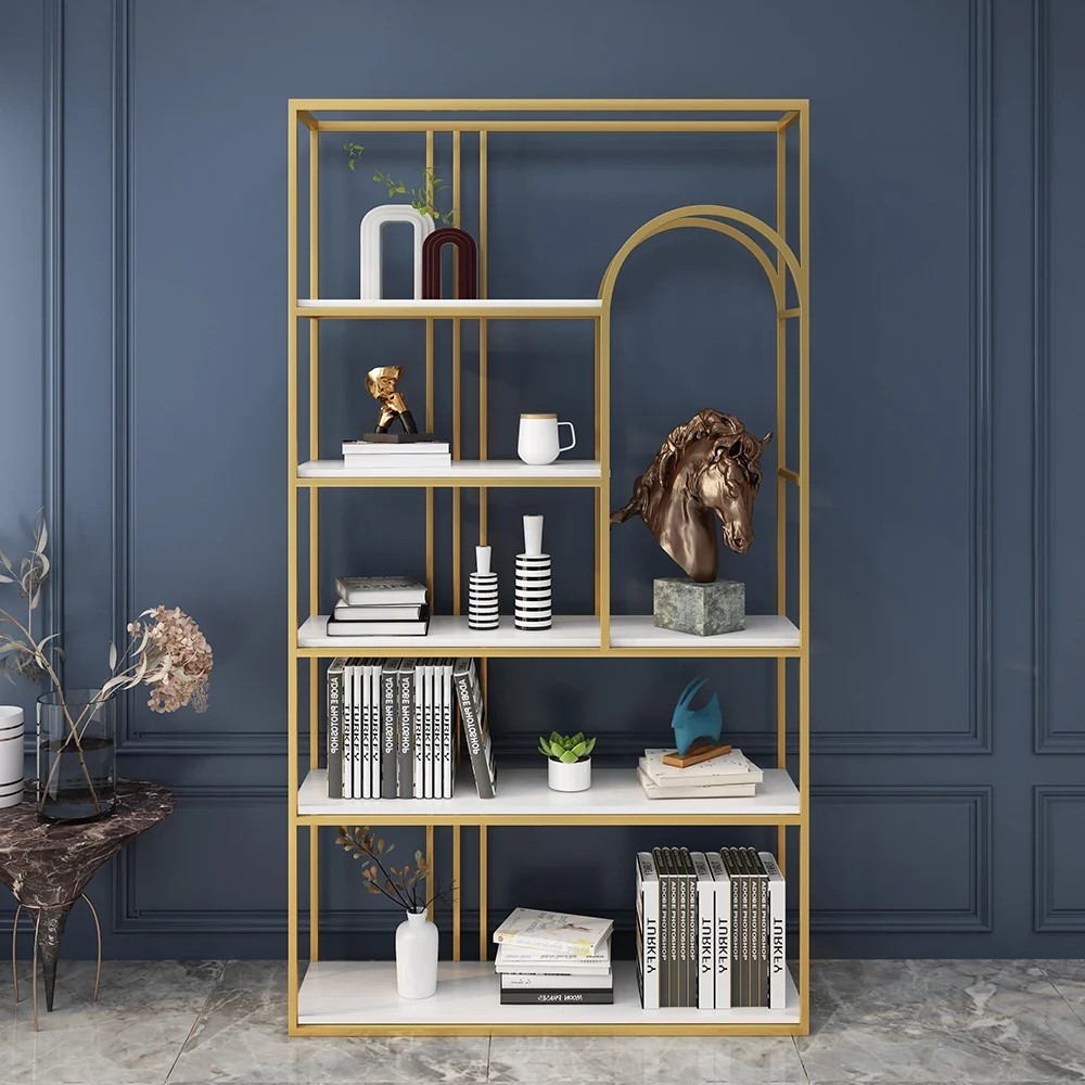 Rak Partisi Ruang tamu Rak Besi Dekorasi Rak Pajangan Rak Susun Multifungsi