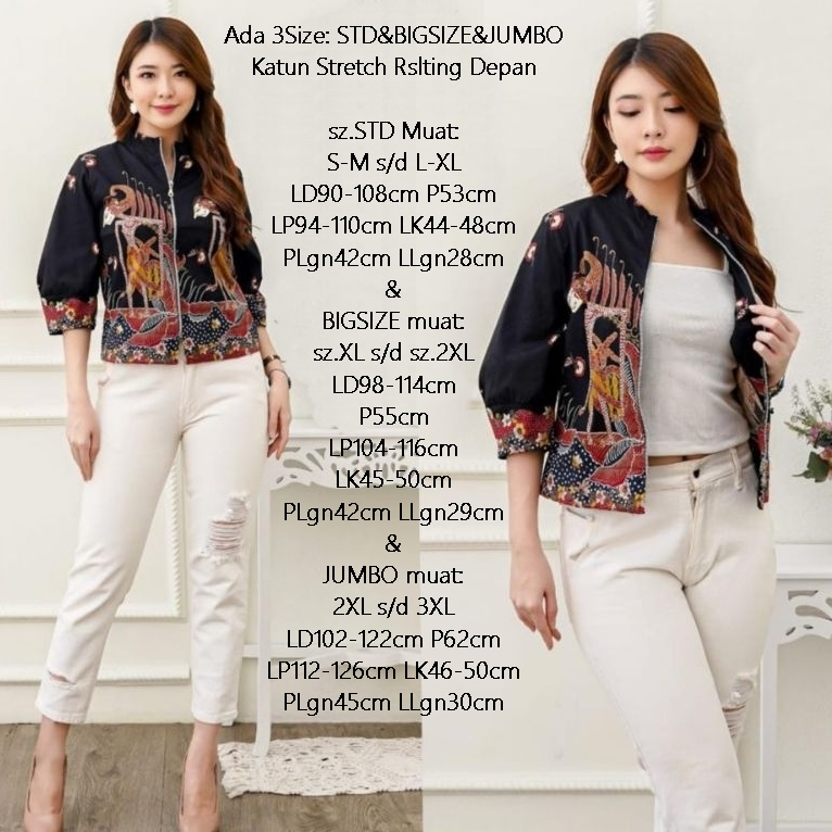 Outer Blazer Jaket Batik motif etnik etnic kultur vintage Jacket Wanita remaja premium blateer tebal
