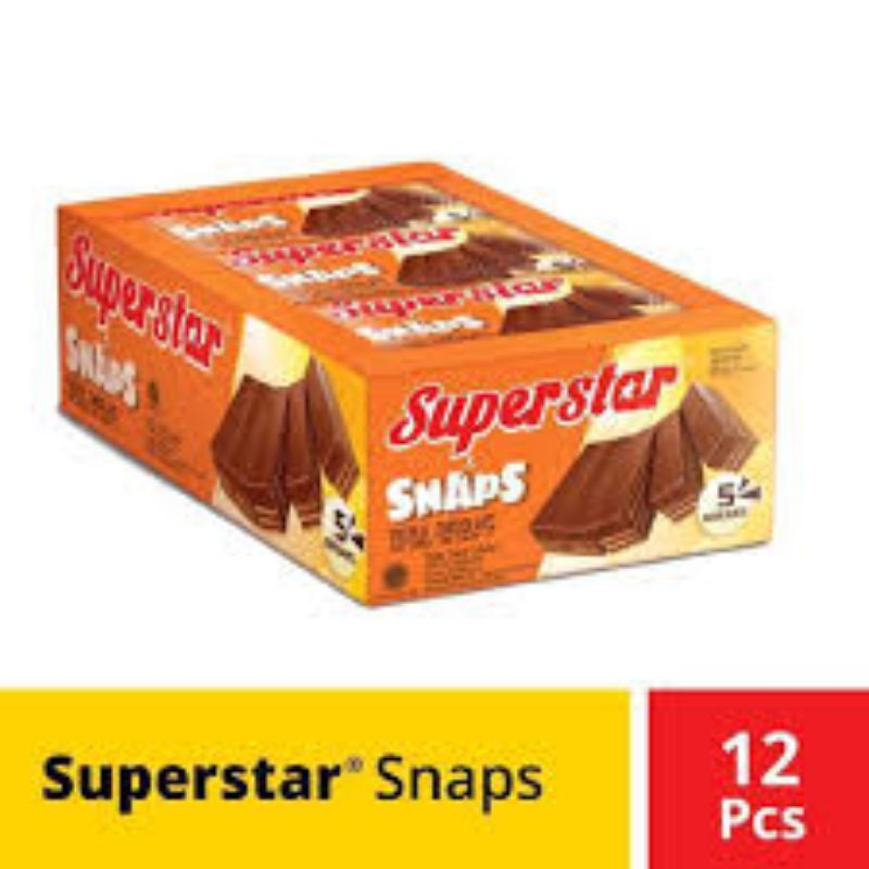 

SUPERSTAR SNAPS TRIPLE CHOCOLATE ISI 5 WAFER PER SACHET NETTO 12 PCS X 28 GR Murce