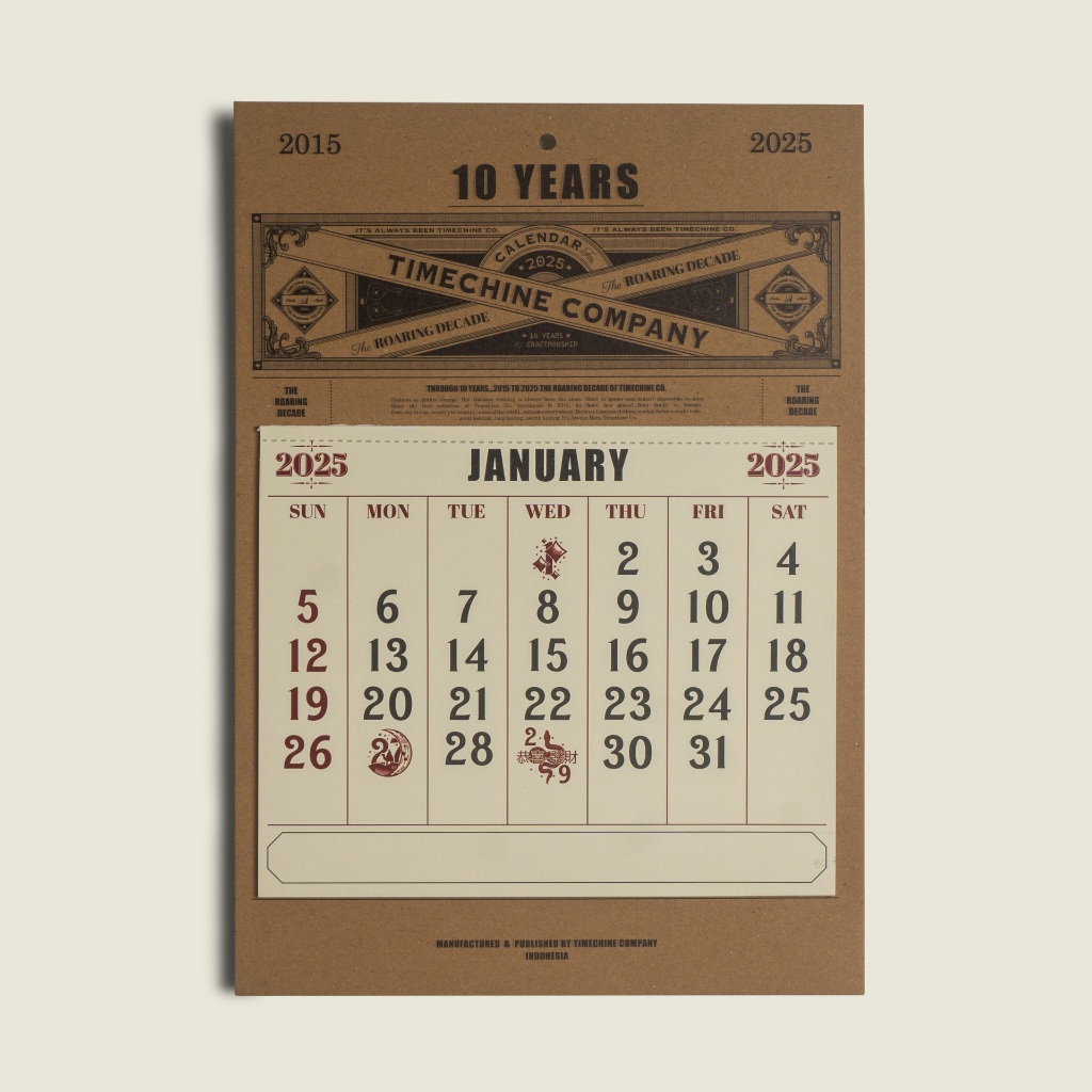 

Timechine Co. 10th Anniversary 2025 Calendar