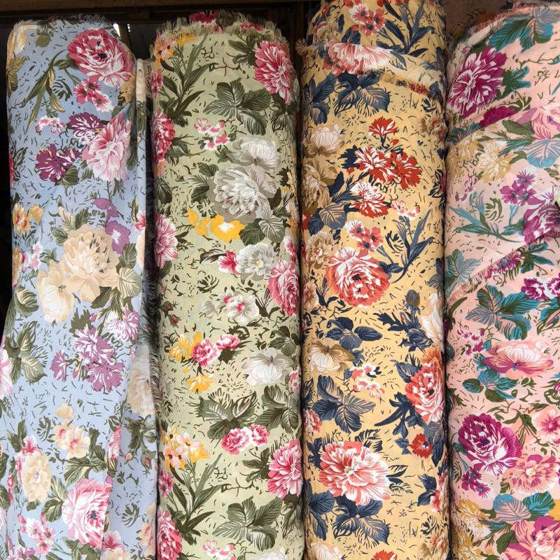 kain katun motif - kain katun motif bunga - kain katun motif premium - kain katun motif impor rhm a