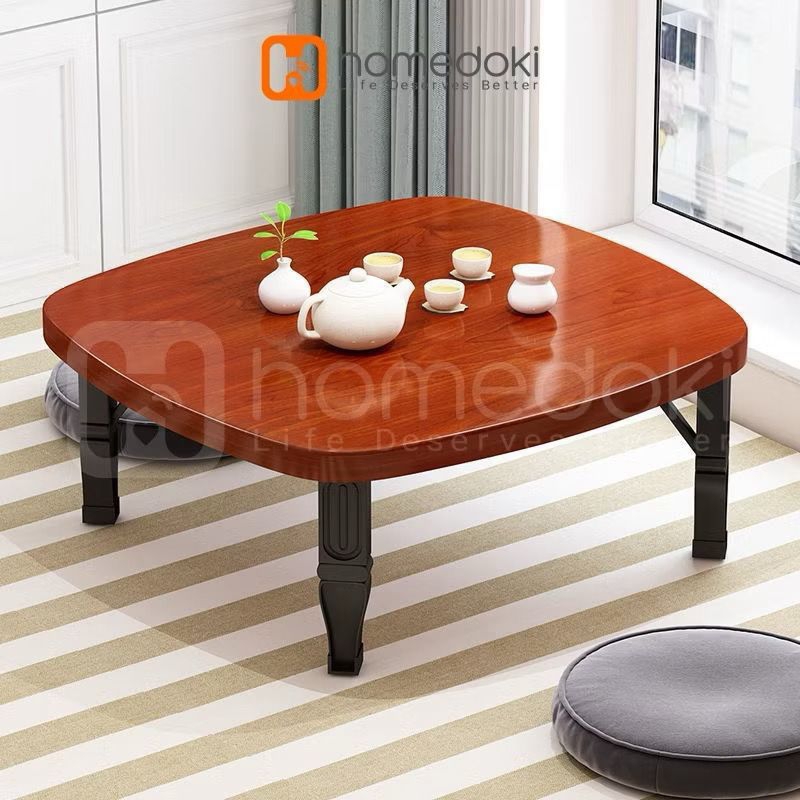 Meja lesehan lipat / meja oshin / meja kayu lipat / meja makan lipat kayu