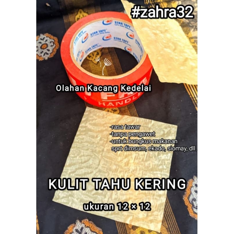 

Kulit Tahu Kering kotak ukuran 12×12cm isi 50pcs