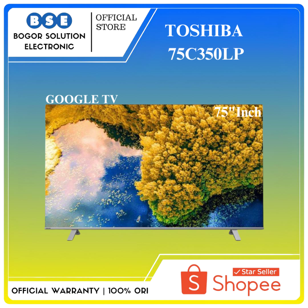 TV 75 Inch Toshiba 75C350LP 4K HDR Toshiba 75C350 Google TV