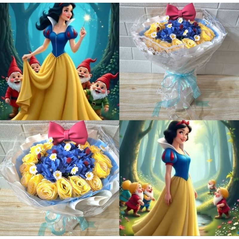 Buket Bunga snow white