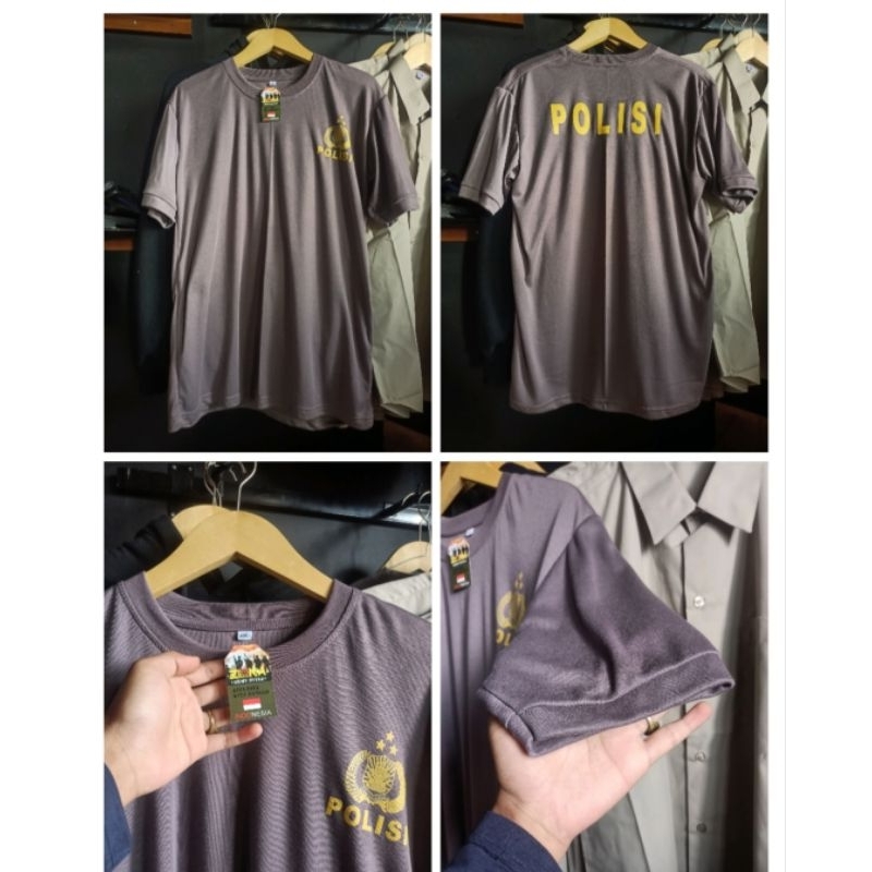 Terbaru Kaos Polisi Pria Lengan Pendek Slimfit Olahraga Bahan Drifit dan Katun Kaos Dalaman Polisi K