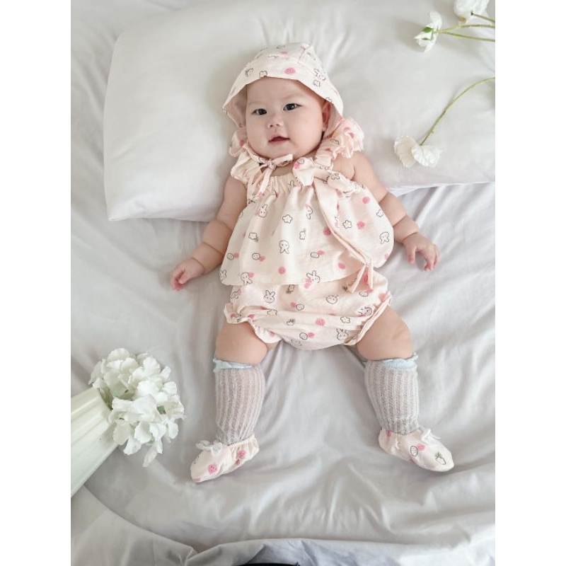 Baju Bayi Lucu Rabbit 0-6 Bulan / Setelan Bayi Perempuan