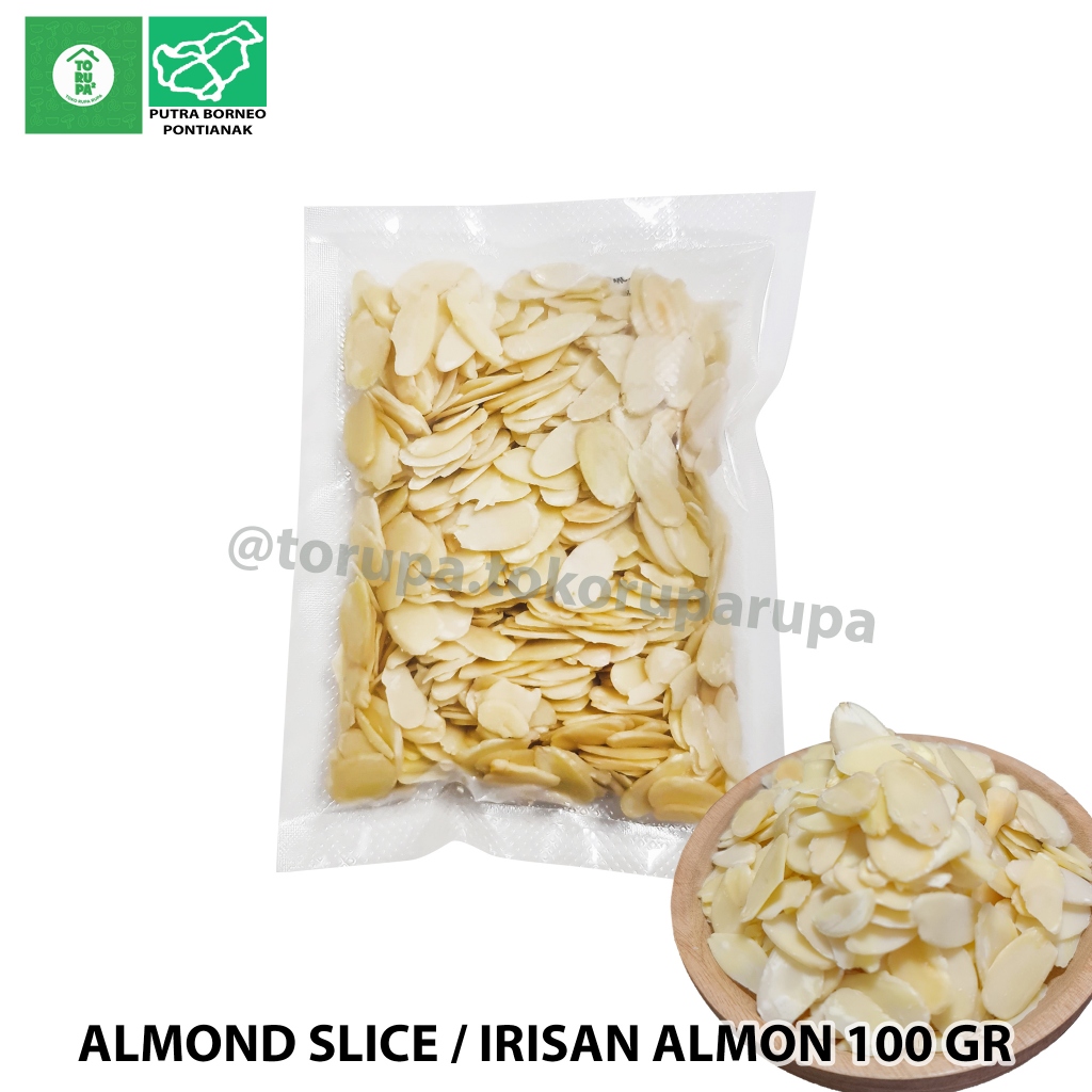 

Almond Slice Mentah 100gr / Sliced Almond / Bahan Kue / Topping Kue / Bahan Baking