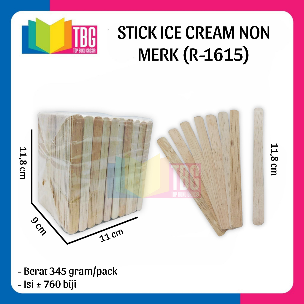 

1 PACK STICK ICE CREAM NON MERK / STIK KAYU ES KRIM / STICK KAYU (R-1615)