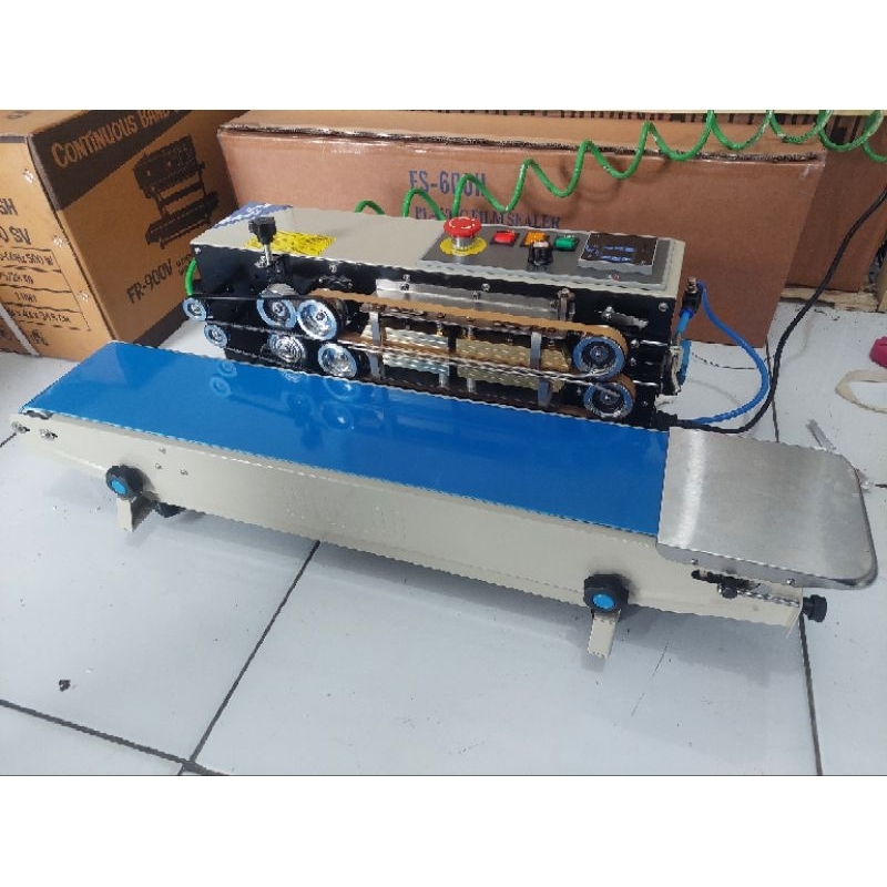 mesin continuous band sealer kemasan plastik isi angin nitrogen