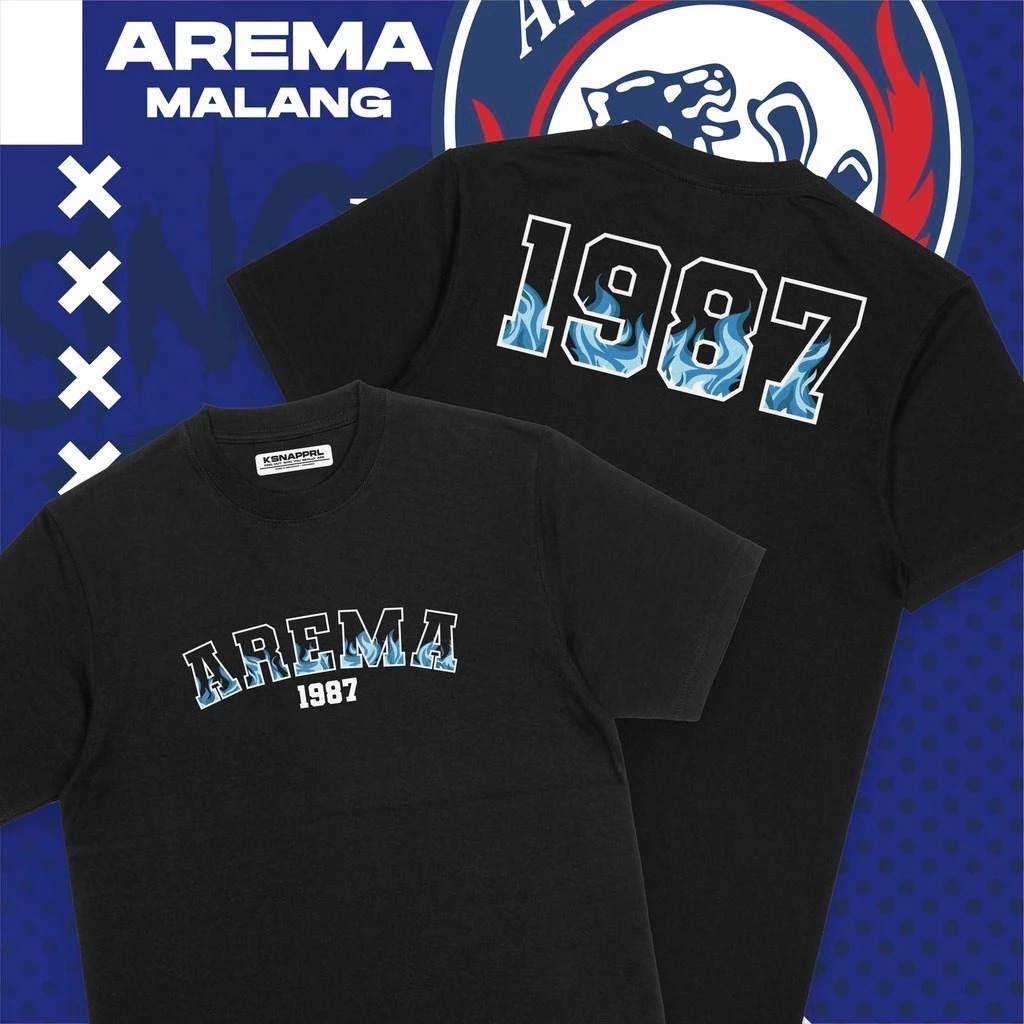 Kaos Arema FC " Fire Arema- kaos Distro motif kata Arema FC " Fire Arema- Tshirt Pria Wanita