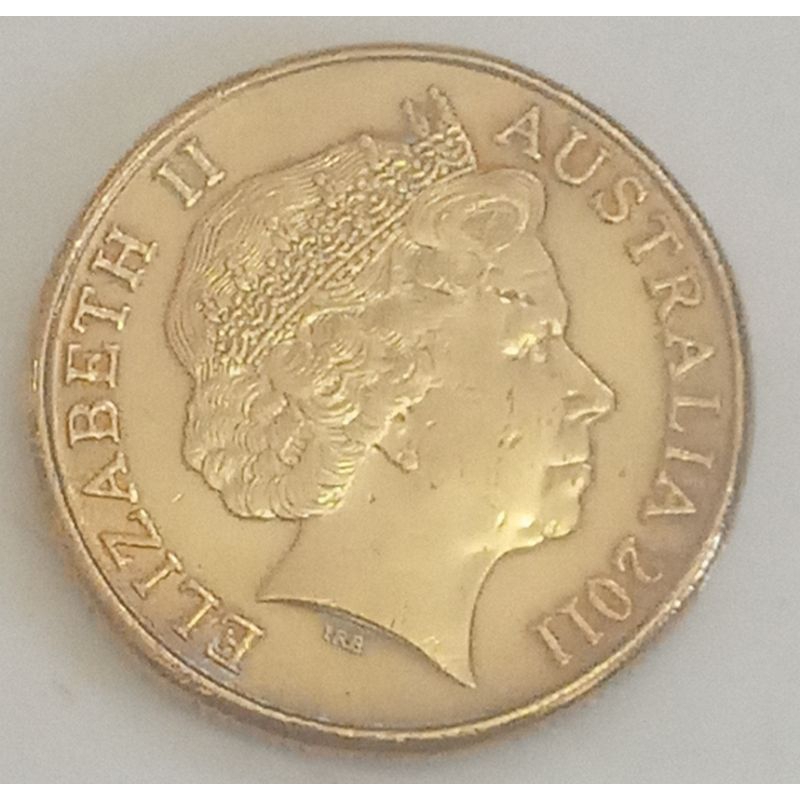 koin australia 1 dollar (Elizabeth 2) tahun 2011..