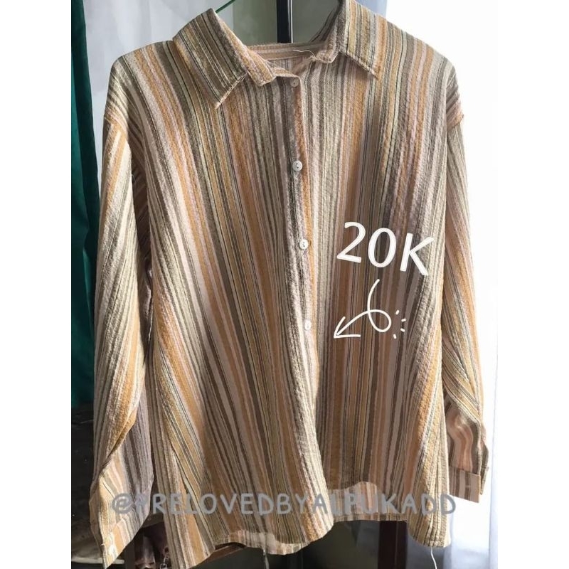 kemeja wanita salur cewe bumi