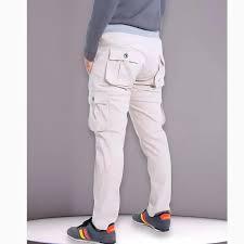 Celana Kargo Panjang Rip Pria Krem Muda Kempol PDL Gunung Ukuran 27 - 38