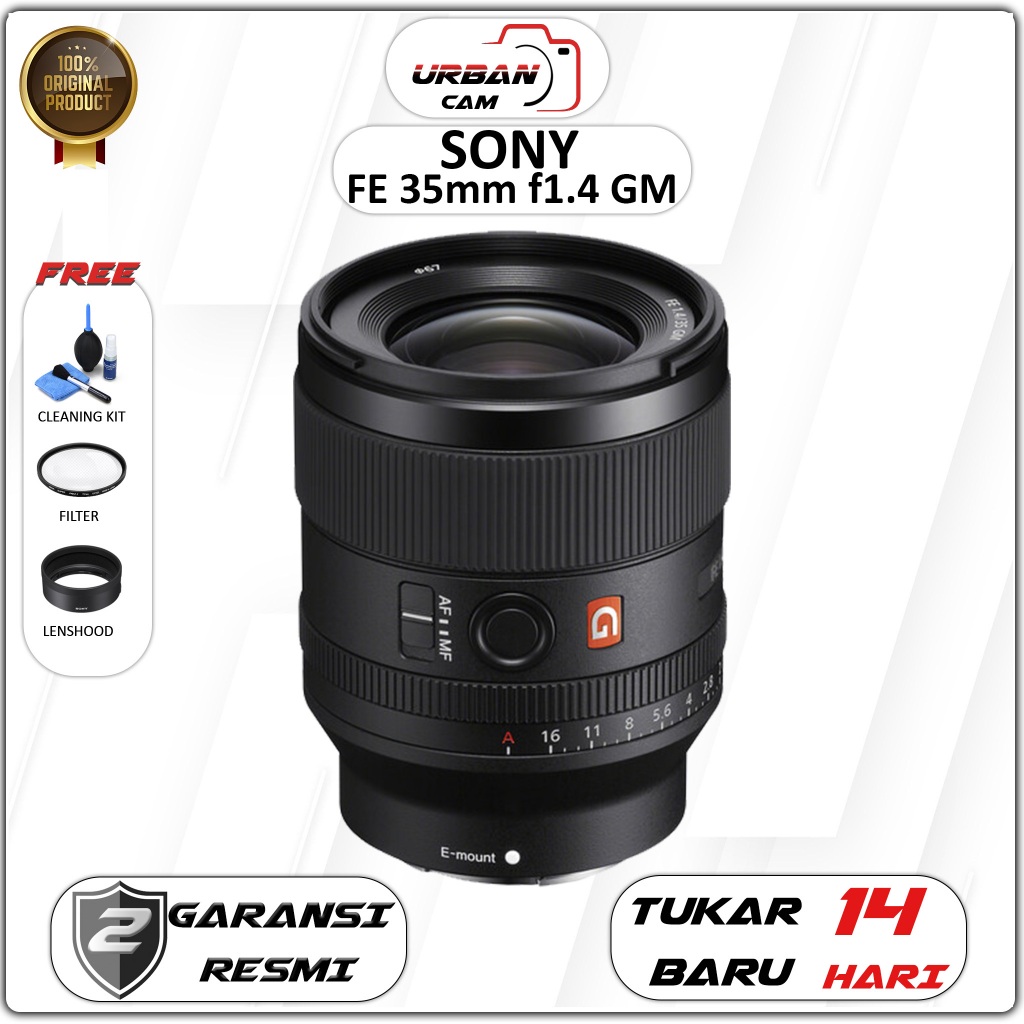 Sony FE 35mm f1.4 GM / Lensa Sony FE 35mm f1.4GM / Sony 35mm f1.4 FE Mount GM