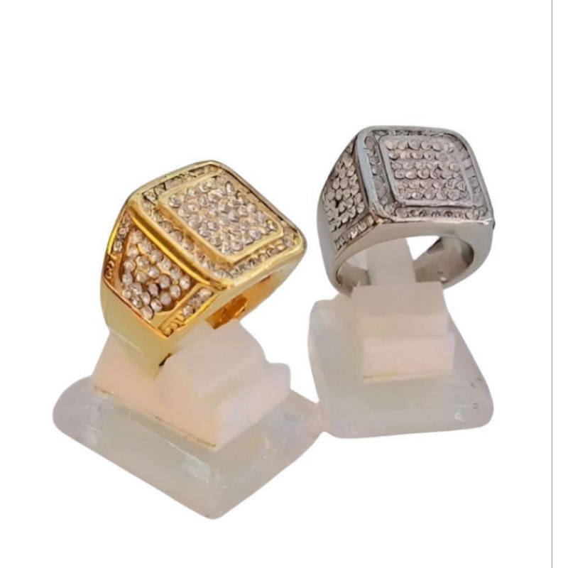 Cincin Pria Petak Full Mata Tanam Mewah