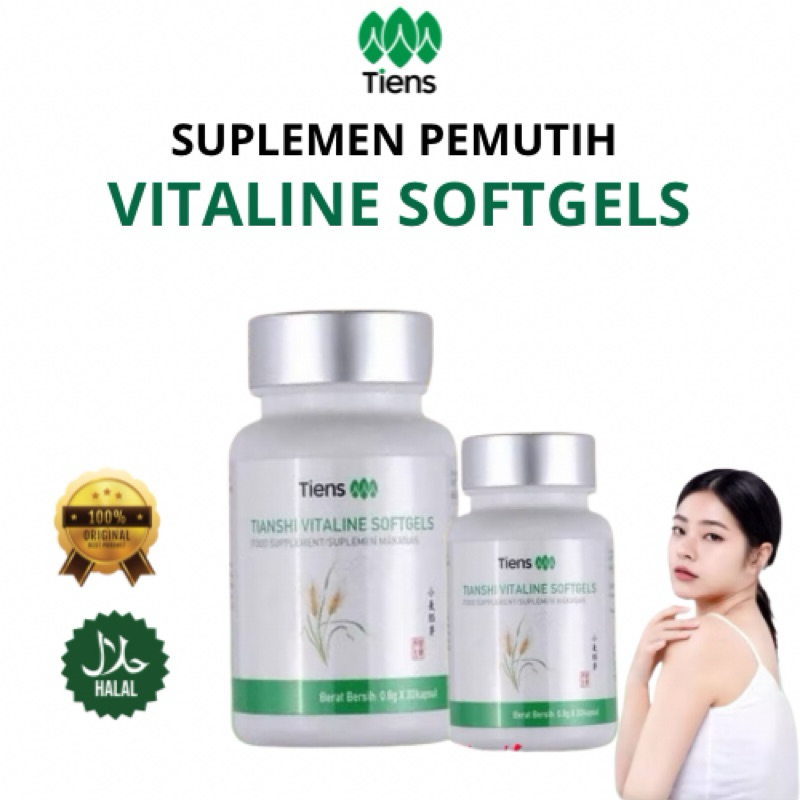VITALINE SOFTGEL TIENS PEMUTIH TUBUH VITAGEL SOFTGELS OBAT PIL KAPSUL PEMUTIH BADAN PENCERAH BADAN P