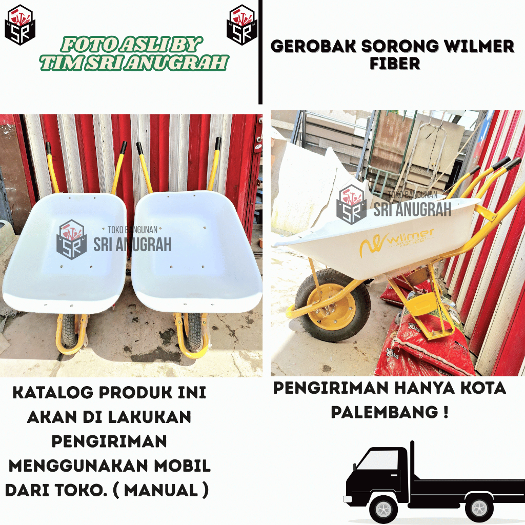 Gerobak Sorong Fiber WILMER Pengiriman Hanya Kota Palembang