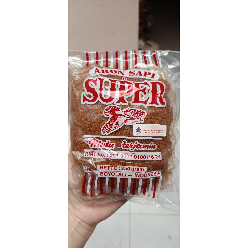 

Abon sapi super cap burung kemasan 250 gram