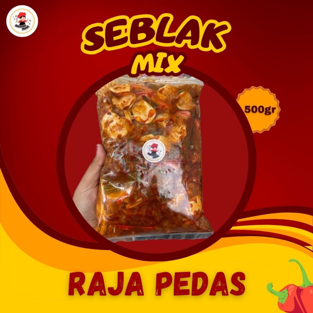 

seblak campur pedas mix /kerupuk jengkol /beton/makroni gurih daun jeruk