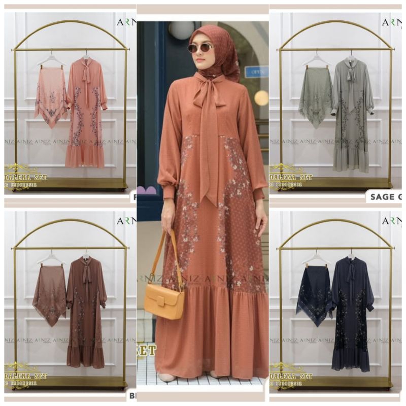 Maghdalena Set by Arniz (Dress & Scarves)