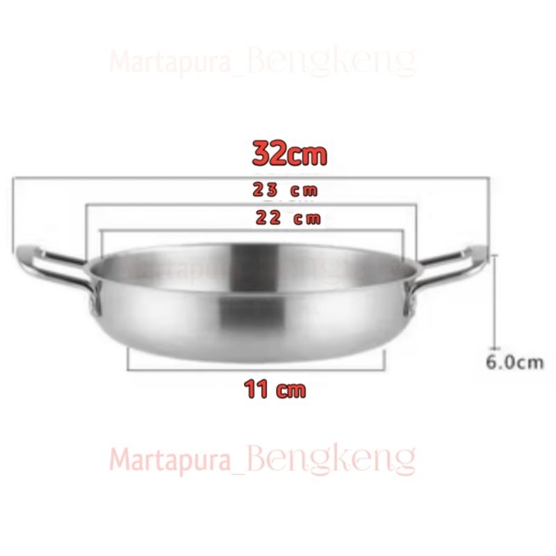 Wajan stainless ala korea / Panci ceper stainless 22cm