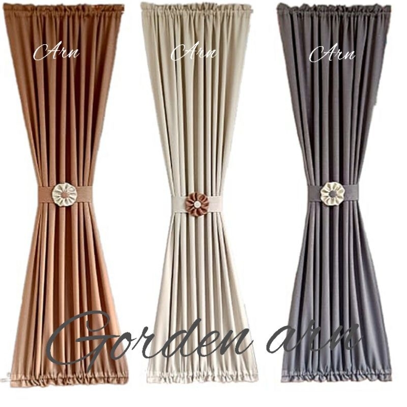 GORDEN MINIMALIS IKAT KUPU KUPU BHAN BLACKOUT IMPORT POLOS TEBAL ELEGAN