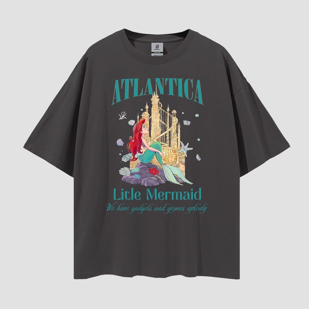 Litle Mermaid Atlantica Vintage Style Oversize Tee