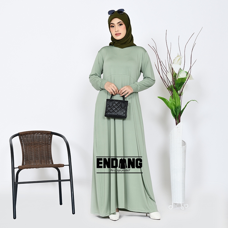 Manset Gamis Polos / Inner Lengan Panjang Jersey / Dress Panjang Bahan Spandex Premium