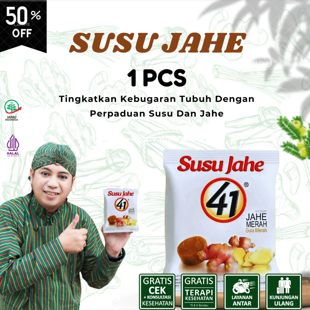 

Susu Jahe 41 Isi 1 PCS Original - BPOM