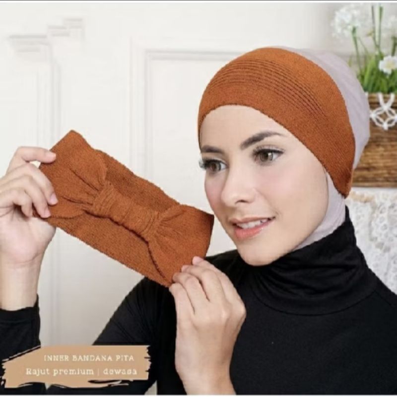Ciput Rajut Bando Pita / Ciput inner bandana Bando Pita Rajut