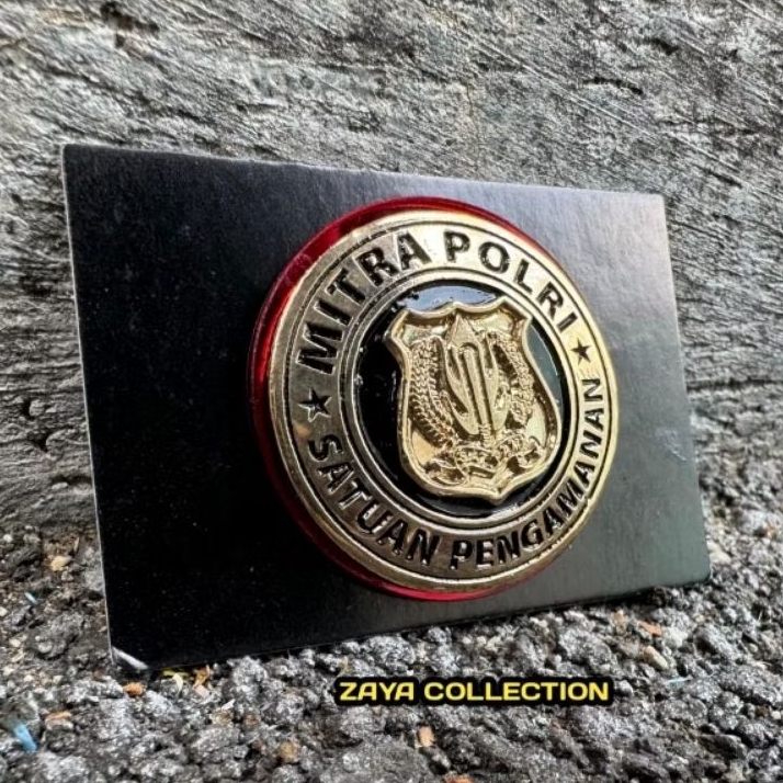 Pin mitra polri satpam mika | lencana mitra polri satpam exclusive