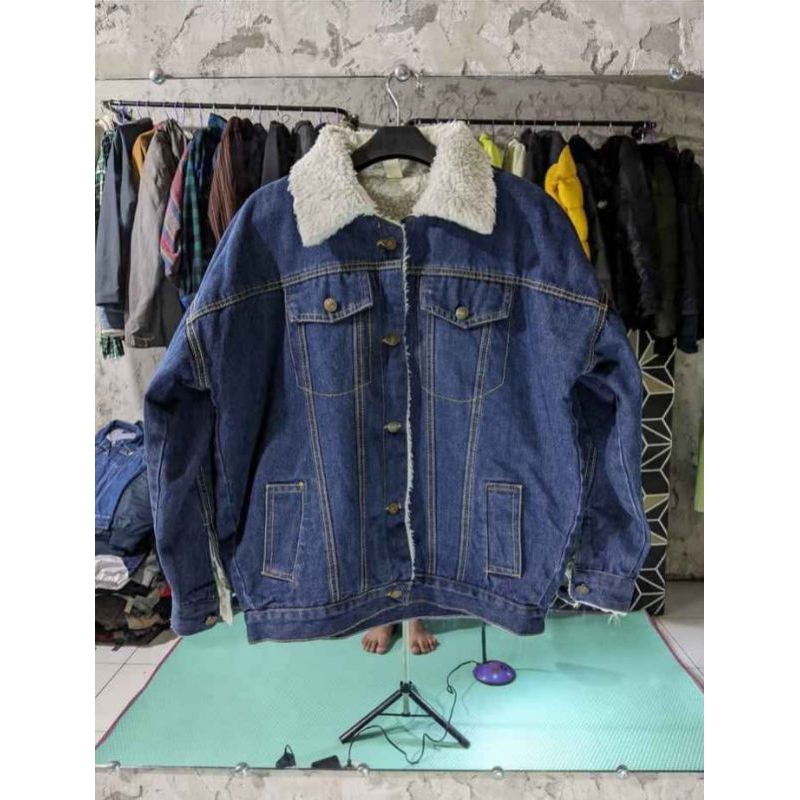 JAKET JEANS SHERPA