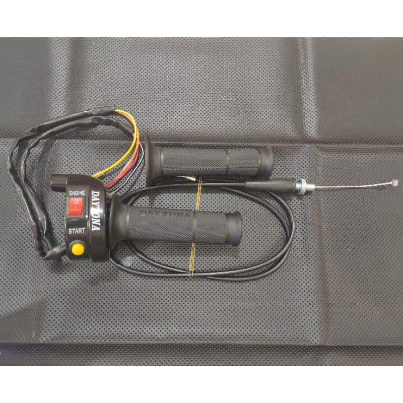 [GSC MOTOSHOP] COD 1 SET KOMPLIT GAS SPONTAN 2 TOMBOL SEPASANG KIRI KANAN BESI BAGUS Gas spontan Tom