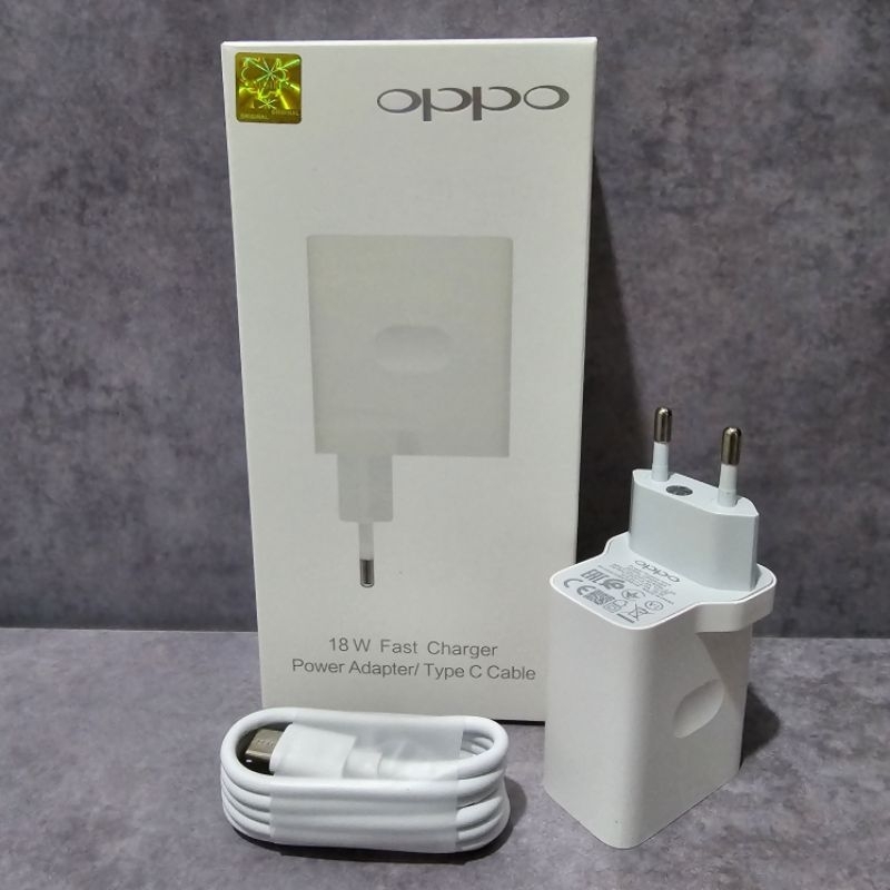 Charger OPPO VOOC 18W/18 Watt USB To Type C A54 Original Product Fast Charging