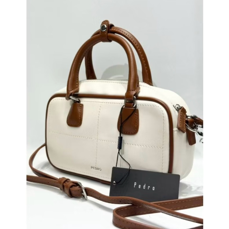 TAS PEDRO Original 100 % , SEREN BOWLING BAG BEIGE