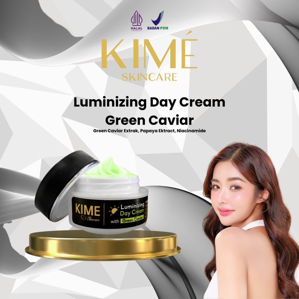 Luminizing Day Cream With Green Caviar Original by Kime Skincare | Krim Pagi | Brightening Day Cream