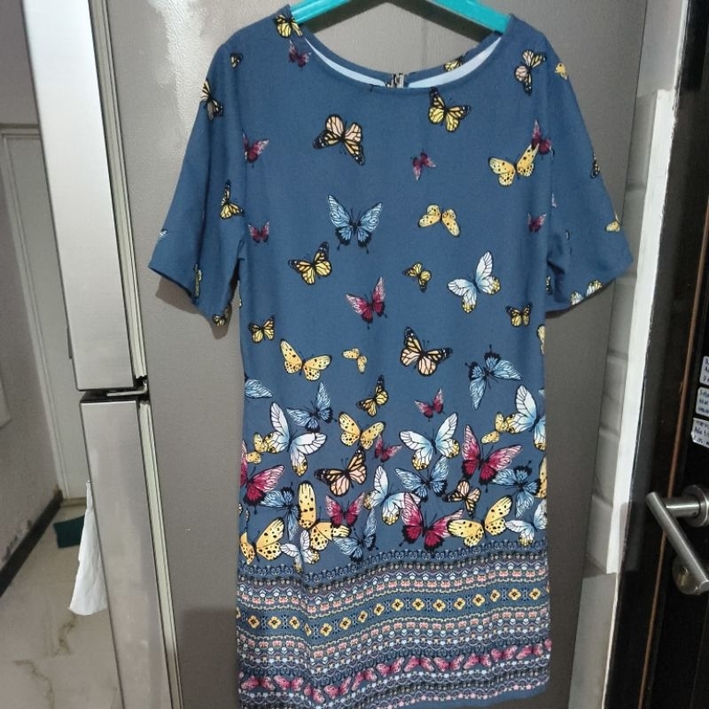 dress kupu kupu abercrombie & fitch preloved