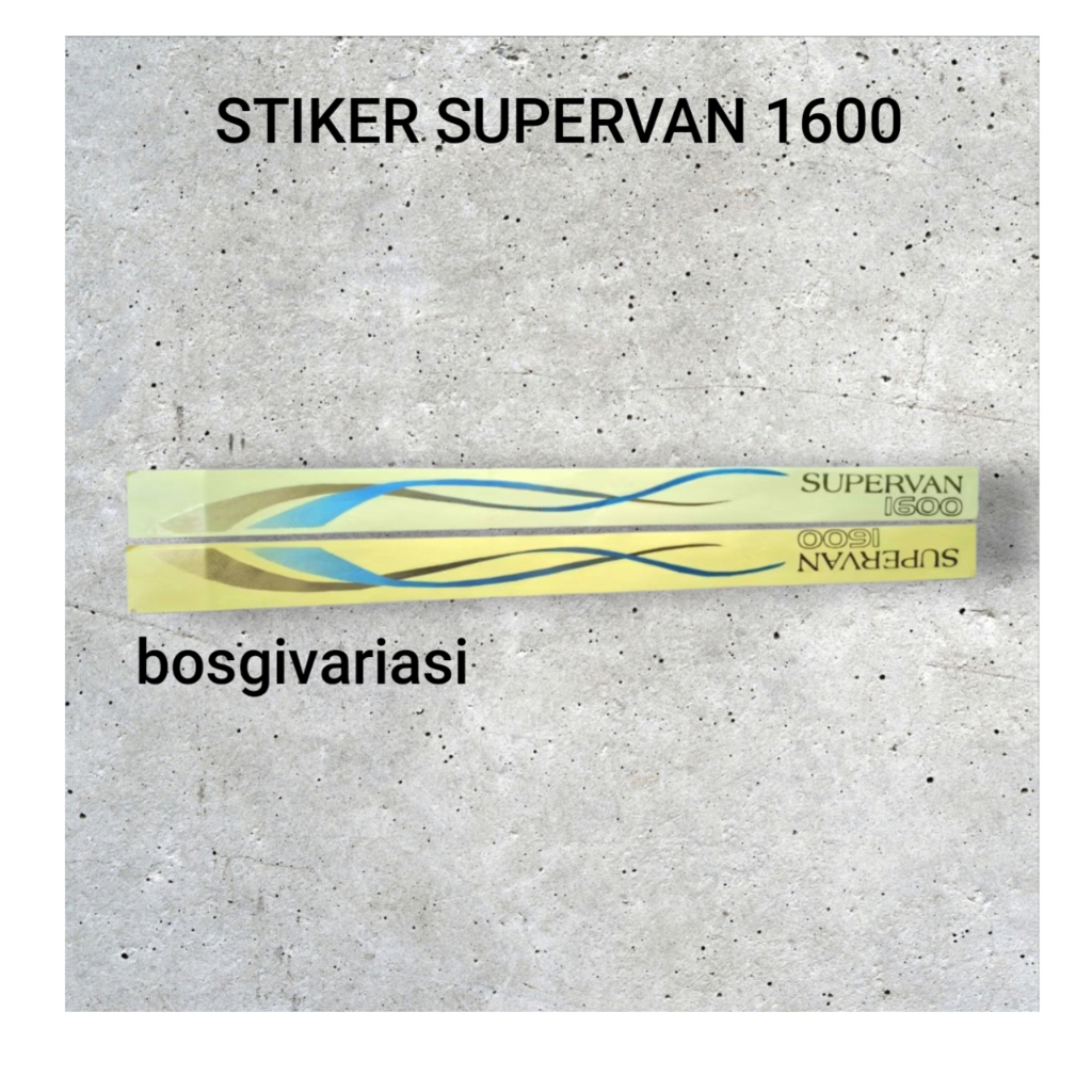 Stiker Zebra supervan 1600 / stiker Super van 1600 1.6 / Stiker zebra espass minibus supervan