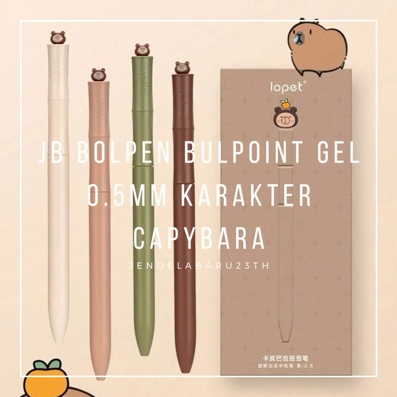 

JB BOLPEN BULPOINT GEL 0.5MM KARAKTER CAPYBARA