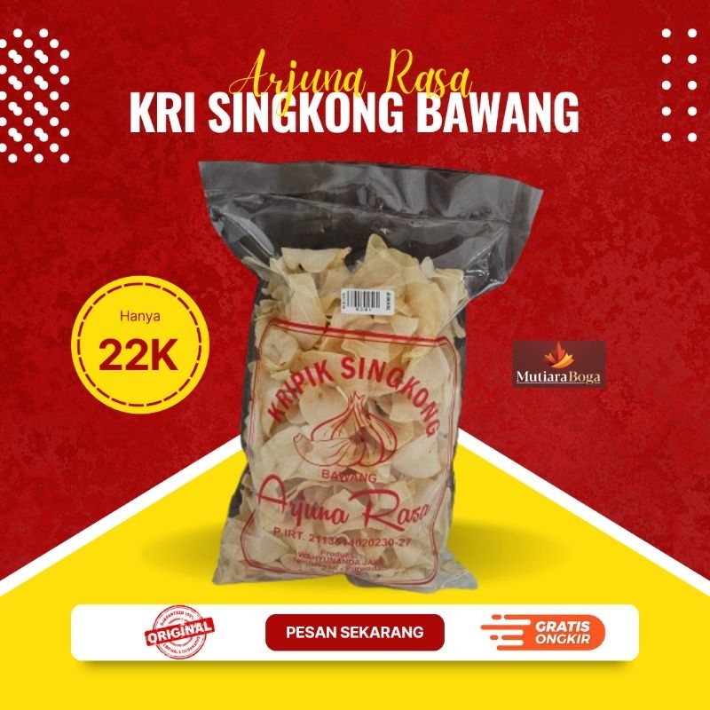 

Kripik Singkong Bawang 300 gr merek Arjuna Rasa