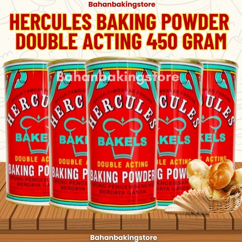

HERCULES BAKING POWDER DOUBLE ACTING 450 GRAM | PENGEMBANG KUE HERCULES 450GRAM UNTUK CAKE DAN ROTI
