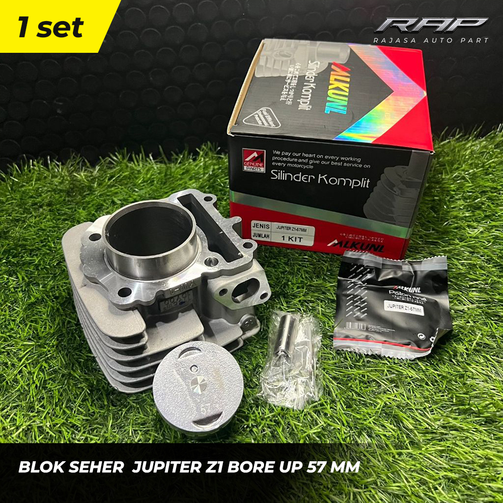 BLOK SEHER JUPITER Z1 BORE UP 57MM 1DY CYLINDER BLOK YAMAHA JUPITER Z 1 57MM MLKUNI