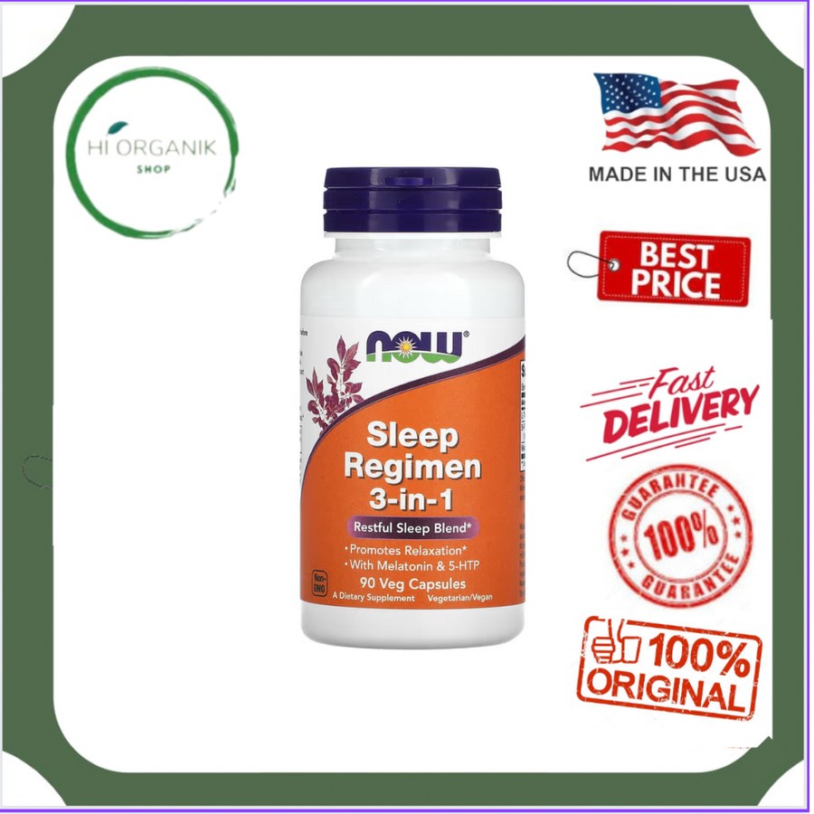 

NOW Foods Sleep Regimen 3-in-1 90 Veg Capsules