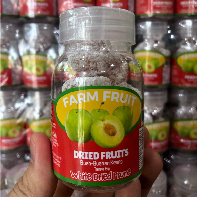 

FARM FRUIT White Dried Prunes 80 gram 80 g | Buah Kiamboy Putih Kering | Kiamboy Putih Kering | Manisan Buah | |Manisan Kiamboy Putih Kering |Buah Kering | Buah Asli | Buah Kering Botol | Buah Toples Kering | Dried Fruits