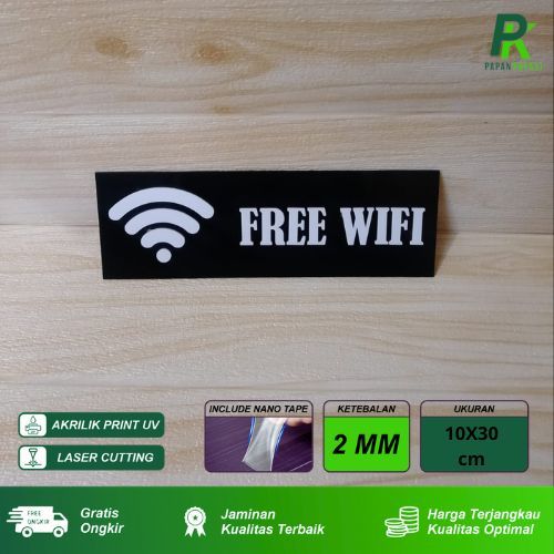 

Sign Board Papan Petunjuk Free Wifi Akrilik Huruf Timbul