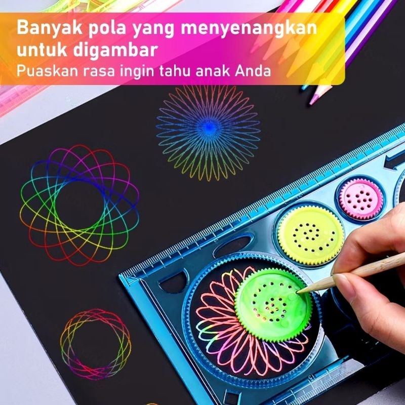 

Penggaris Rotary Pattern Bunga/ Penggaris Sekolah Pola