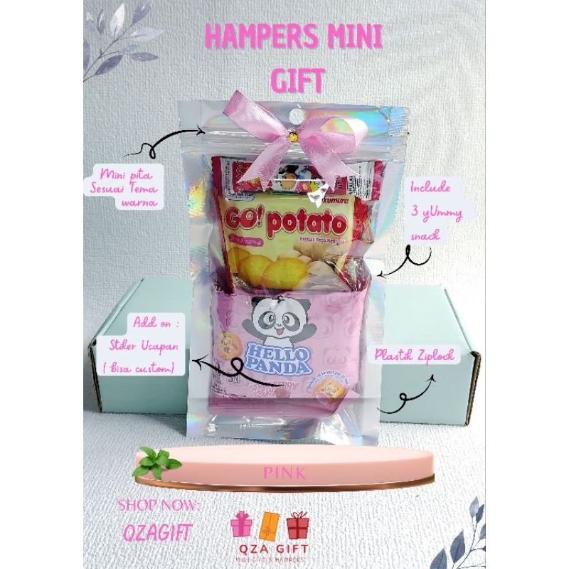 

Mini Hampers Snack Gift Ulangtahun Hadiah ( Free Stiker)