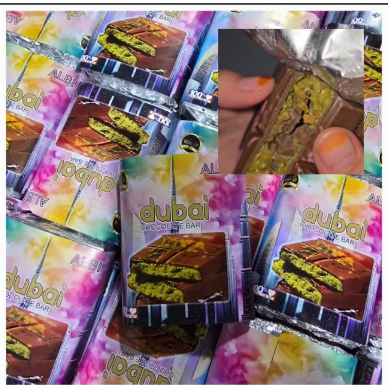 

Cokelat Kunafa Choco Pistachio Mini / coklat ala dubai mini